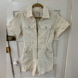 Brand New with Tags! Showpo Mauriel Playsuit- Utility Playsuit in Ecru Size 6